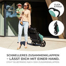 Kinderkraft RINE Buggy bis 22 kg, Kinderwagen, Mit einer Hand zusammenklappbar, wasserfestes Verdeck mit UPF50+ Filter, liegende Position, Getränke...