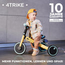 Kinderkraft Dreirad 3in1 4TRIKE, Leicht Rutscher, Laufrad, Zusammenklappbar, ergonomische Sattel, ab 12 Monat bis 5 Jahre