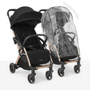 KikkaBoo Eden, Buggy Kinderwagen bis 22 kg – Leicht (7,1 kg), Kompakt & Stilvoll, One-Hand-Faltbar, Inkl. Regenschutz, Schwarz