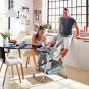 hauck Hochstuhl mit Babyliege Sit N Relax 2in1 ab Geburt bis 15 kg, Höhenverstellbarem Gestell mit Rollen, XL Korb, Essbrett, Klappbar, Verstellbar, Spielebogen (Hearts)