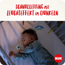 NUK Signature Day & Night Babyschnuller | 0-6 Monate | Beruhigt 95 % der Babys | BPA-freie Silikonschnuller in Herzform | Leuchtet im Dunkeln | Her...