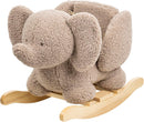 Nattou Animal à Bascule en Tissu Doux, Eléphant à Bascule, avec Ceinture de sécurité, Joyeux Balancement d'avant en arrière, Végétalien, 60 cm, Lap...