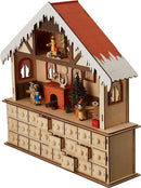 small foot Adventskalender Stube mit Beleuchtung aus Holz, moderne Weihnachtsdekoration, 10546