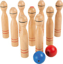 small foot Kegelspiel aus Holz, Kegel ca. 16 cm hoch, Kinder Indoor-und Outdoor-Spiel, ab 3 Jahren, 1052