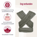 manduca Sling - Babytragetuch - Elastische Babytrage für Neugeborene von der Geburt bis zu 15 kg - Bio-Baumwolle - GOTS zertifiziert ,Olive