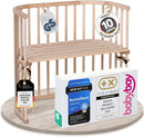 babybay Original Beistellbett aus massivem Buchenholz / kompakt & verwandelbar / Kinderbett Höhe stufenlos verstellbar & umweltfreundlich / mitwach...