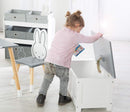 roba Spielzeugtruhe Miffy aus Holz, Spieltruhe für Kinder mit aufklappbarer Sitzfläche und Dämpfungsbeschlag, Truhenbank fürs Kinderzimmer, weiße Kindertruhenbank für Jungen und Mädchen