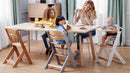 Kinderkraft Kinderhochstuhl aus Holz ENOCK 3 in 1, Niedriger Stuhl, Babystuhl, Abnehmbare Schutzbügel und Gurt, Rückenlehnenverstellung, ab 6 Monaten bis 10 Jahre, Vollweiß