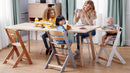 Kinderkraft Kinderhochstuhl aus Holz ENOCK 3 in 1, Niedriger Stuhl, Babystuhl, Abnehmbare Schutzbügel und Gurt, Rückenlehnenverstellung, ab 6 Monaten bis 10 Jahre, Vollweiß
