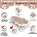 XXL Babywanne faltbar FawnsLife - faltbare badewanne baby mit bequemen Sitz und faltbarer Wassereimer- baby badewanne faltbar in Premium Qualität, praktisch für kleine Räume und Reisen.