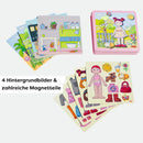 HABA Magnetspiel-Box Anziehpuppe Lilli – Magnetpuzzle für Kinder ab 3 Jahren – Mit 54 Teilen & 4 Szenen