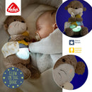 Fehn Nachtlicht Otter – Schlummerlicht & Einschlafhilfe: Kuscheltier mit „Glow-in-The-Dark“-Bestickung & Nachtlicht-Modul