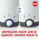 NUK Thermo 3in1 Babyflaschenwärmer | schonendes Auftauen, Erwärmen und Warmhalten von flüssiger und breiförmiger Nahrung | Korb zum einfachen Herausnehmen