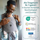 Koala Babycare Tragetuch Baby Neugeborene - Einfach Anzuziehen für Mütter und Väter - Babytrage Multi-Use Bis 9kg - Babytragetuch Anthrazitgrau