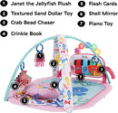Baby Einstein Ocean Explorers 4-in-1 Spielbogen Baby Spielmatte mit Kick Piano, Musik- & Sprachförderung, Sensorikspielzeug, Lichter & Klänge, Für Neugeborene +, Rosa (Jellyfish Jamboree)