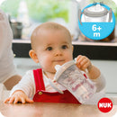 NUK 3-in-1 Trinklernset mit Trainer Cup Schnabeltasse (6+ Monate), Magic Cup 360° Trinklernbecher (8+ M) & Action Cup Trinkflasche Kinder (12+ M) | 230 ml | BPA-frei | lila Krabbe