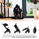 Kinderkraft APINO Buggy bis 22 kg, Liegebuggy, Kinderwagen, Leicht - 7,5kg, Automatisches zusammeklappen, Verstellbare Rückenlehne bis zur Liegeposition, ideal für Reisen, Schwarz