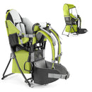 besrey Kraxe Kindertrage mit Aufbewahrungstasche, tragbare Kinderrückentrage für Reise, Kinderkraxe wandern für 6-36 Monate, Tragesitz bis 25 kg, zusammenklappbare (Hellgrün)