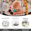 Kinderkraft Spieldecke SMARTPLAY, Erlebnisdecke, Spielmatte mit Spielbogen, Krabbeldecke, Spielzeuge, Leichter, 20 Bälle im Set, Laufgitterfunktion, Kissen, von den Ersten Lebenswochen