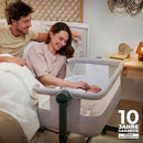 Kinderkraft NESTEE UP 2 Beistellbett 2 in 1, Kinderreisebett mit Matratze Laken, 5-stufige Matratzenhöhenverstellung, 4 Rädern mit Bremse, Weichen ...