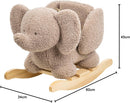 Nattou Animal à Bascule en Tissu Doux, Eléphant à Bascule, avec Ceinture de sécurité, Joyeux Balancement d'avant en arrière, Végétalien, 60 cm, Lap...