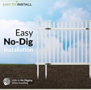 Zippity Outdoor Products ZP19071 Burbank Vinyl Fence Gate, 104 cm H x 151 cm W White