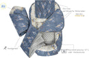 Medi Partners Babynest Nestchen Baby Set für Neugeborene - 100x60x15 Kuschelnest 5 teilig tragbar Nest zweiseitig Babynestchen Bett 100% Baumwolle (Traumfänger mit grauen Minky)