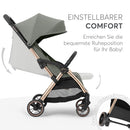 KikkaBoo EDEN Kinderwagen Buggy bis 22 kg – Leicht (7,1 kg), Kompakt & Stilvoll, One-Hand-Faltbar, Inkl. Regenschutz, Armee-Grün