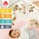 Fehn Musik Mobile Rainbow - Baby Einschlafhilfe Musikspielzeug mit süßen Tieren - Babymobile Spieluhr Melodie "Guter Mond" - Musikmobile Babybett Spielzeug für Babys und Neugeborene von 0–5 Monaten