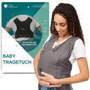 Koala Babycare Tragetuch Baby Neugeborene - Einfach Anzuziehen für Mütter und Väter - Babytrage Multi-Use Bis 9kg - Babytragetuch Anthrazitgrau