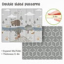 Fodoss Baby-Spielmatte, 150 * 180 krabbelmatte faltbar, 1 cm dicke Schaumstoff-Spielmatte schadstofffrei wasserdicht frei von BPA PVC Phthalaten