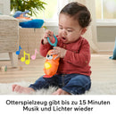 Fisher-Price Tierfreunde Kontrast-Spieldecke, Spielbogen, mit Musik und Licht, Krabbeldecke für Baby, zum Spielen im Bauchlage