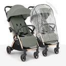 KikkaBoo EDEN Kinderwagen Buggy bis 22 kg – Leicht (7,1 kg), Kompakt & Stilvoll, One-Hand-Faltbar, Inkl. Regenschutz, Armee-Grün