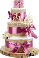 Windeltorte ALLES JUTE | zur Geburt (3-stöckig, plum)