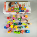 Hape Set aus Holz – Holzbausteine Schloss, Rainmaker & Kette