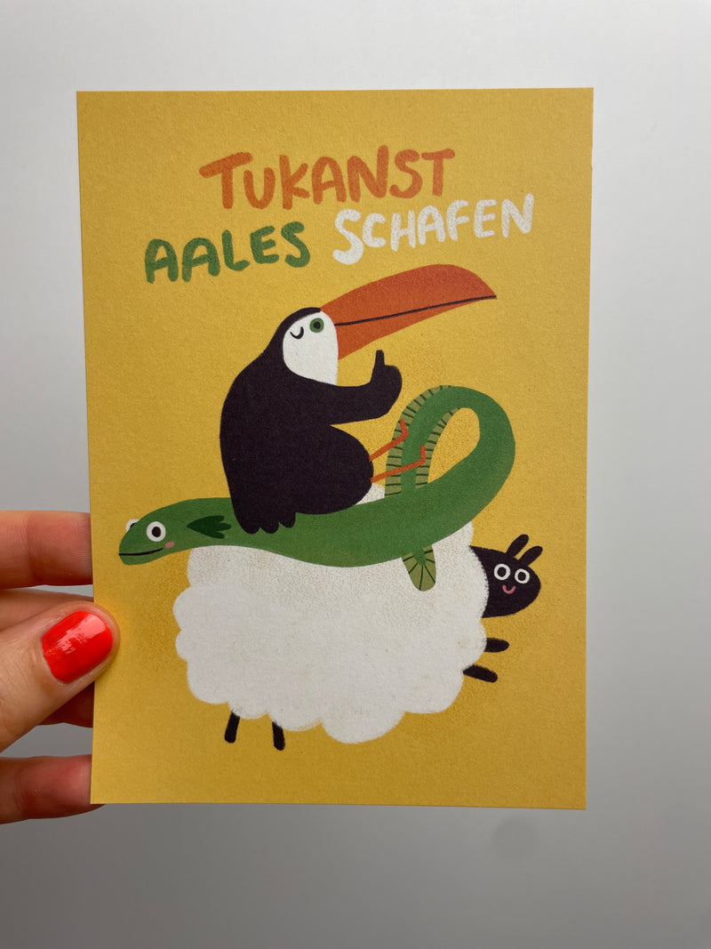 Tukanst Aales Schafen • Postkarte
