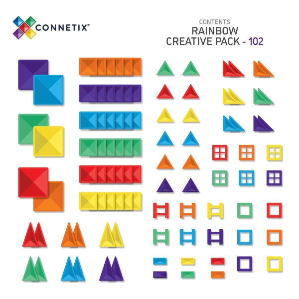 CONNETIX Connetix Magnetbausteine Rainbow Creative Pack - 102 Teile