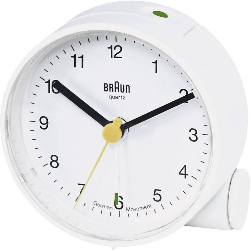 Braun 66004 Quarz Wecker Weiß Alarmzeit Uhr analog