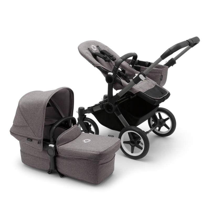 B-Ware Bugaboo Kinderwagen Mono Babywagen Donkey 5 Grey Melange Erweiterbar