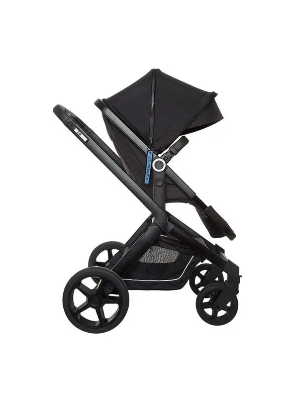 B-Ware Koelstra Komplettset Kinderwagen Buggy Schwarz Babywagen Groß Tragewanne