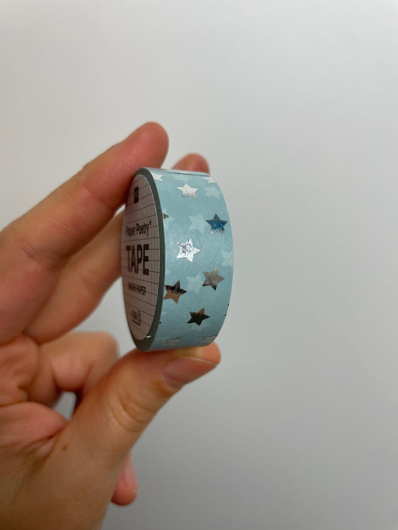 Paper Poetry Tape • Stars iridescent • 1.5cm 10m