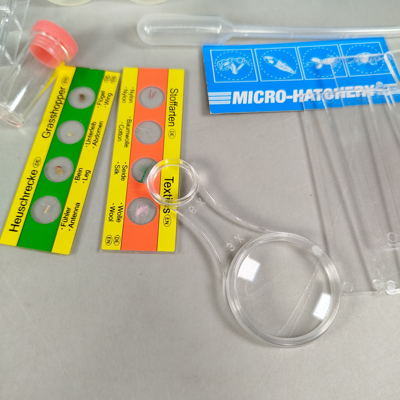 Mikroskop-Set mit Zubehör und Schutzbrille