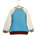 kronjuwel Kaschmirpullover 86/92 türkis hellbeige Upcycling