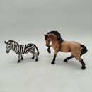 Schleich Bundle Set von 4 Elefant Zebra & Pferde, gebraucht, ab 3 Jahre 