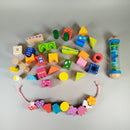 Hape Set aus Holz – Holzbausteine Schloss, Rainmaker & Kette