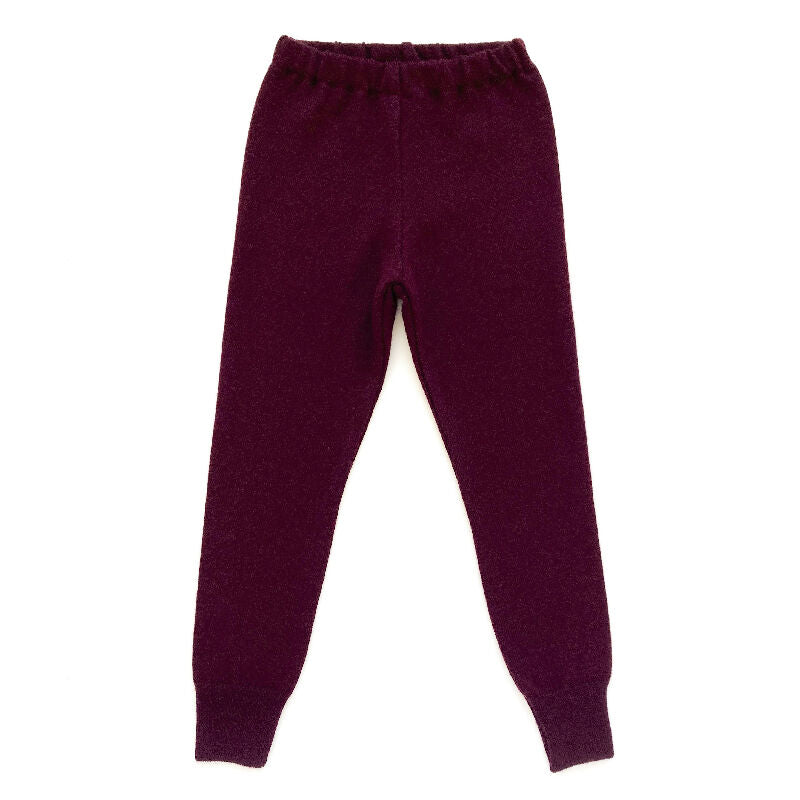 kronjuwel Wollhose / Leggings Größe 104/110 weinrot Upcycling