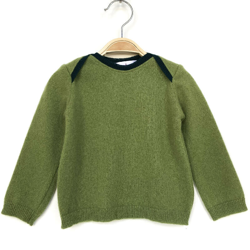 kronjuwel Babypullover Größe 74 aus 100% Kaschmir grün Upcycling