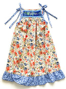 kronjuwel Geblümtes Sommerkleid 110/116 Baumwolle Upcycling
