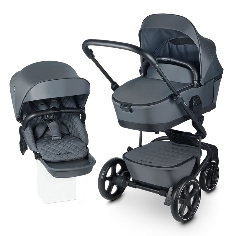 Easywalker Set Harvey⁵ Premium Kombi Kinderwagen Mineral Grey Mit Wanne B-Ware