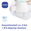 B-Ware Mam Milchpumpe Brustpumpe Move Hands Free Tragbar Kompakt Design Akku Stillen